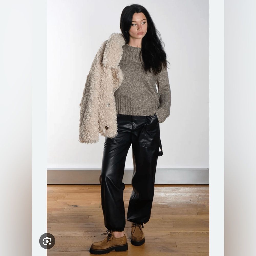 NWT Essential Antwerp Itao Faux Leather Cargo Trousers